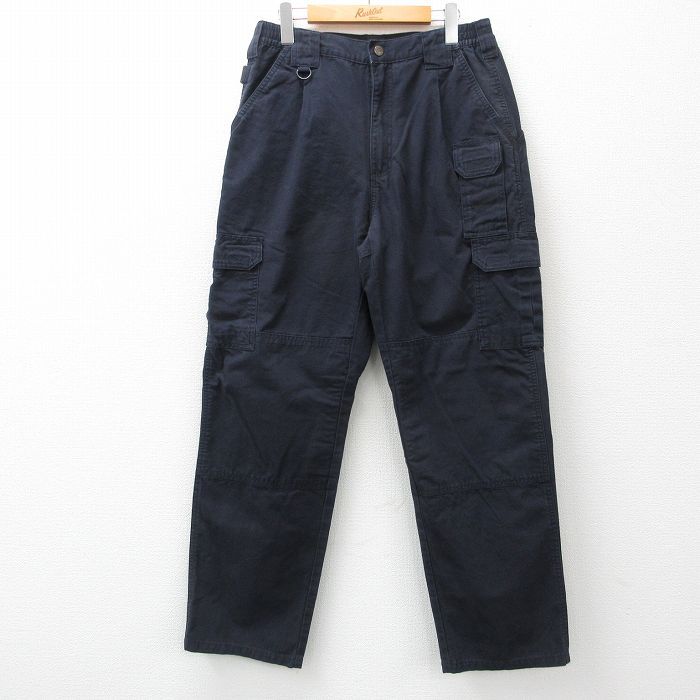 W32/古着 5.11 タクティカル カーゴ パンツ メンズ ダブルニー ダック地 コットン 紺 ネイビー 24jun17 中古 ボトムス ロング
