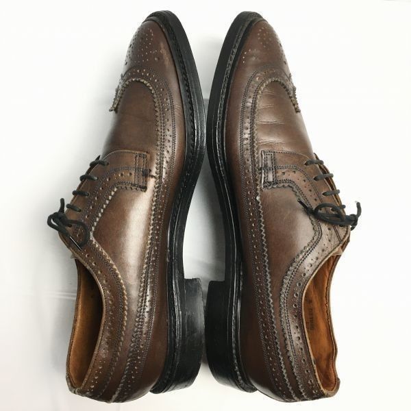 試着交換OK！Gimbels/ギンベル【サイズ9.5　28.0】70s-80s?イングランド製　ウイングチップ　茶/ブラウン　Vintage/Shoes　管NO.WZE-53 試着交換OK！Gimbels/ギンベル【サイズ9.5 28.0】70s-80s?イングランド