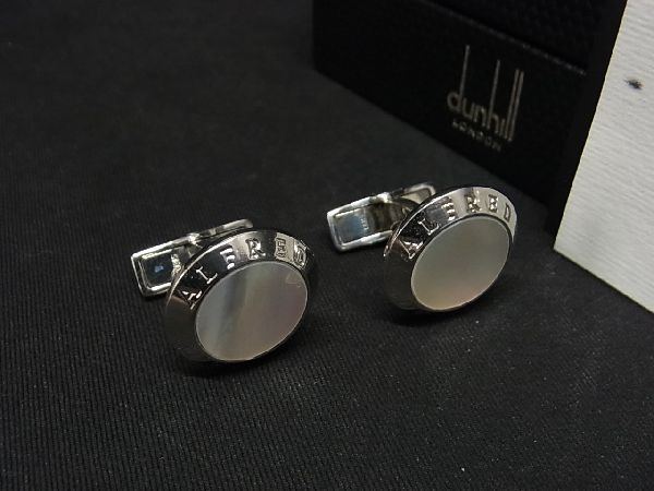 売れています □新品同様□ dunhill ダンヒル SV925×シェル カフス