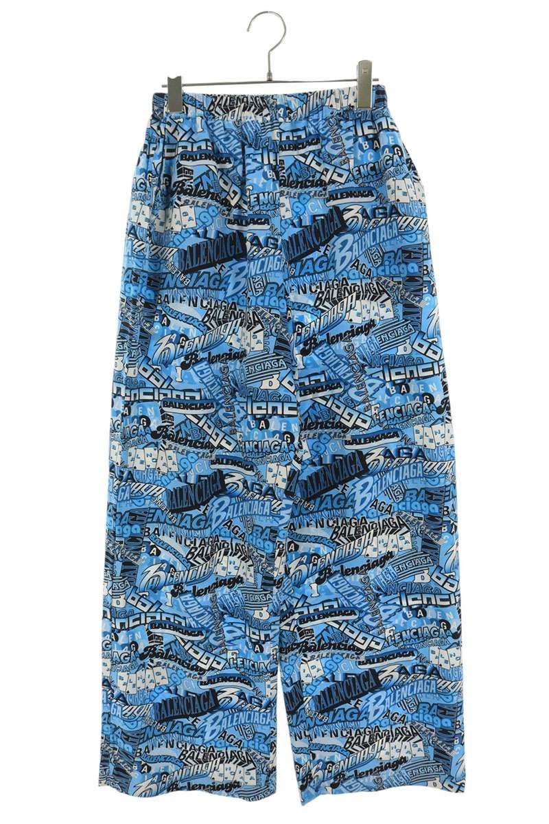バレンシアガ 527828 TELF7 総柄シルクロングパンツ メンズ 36 - メルカリ 