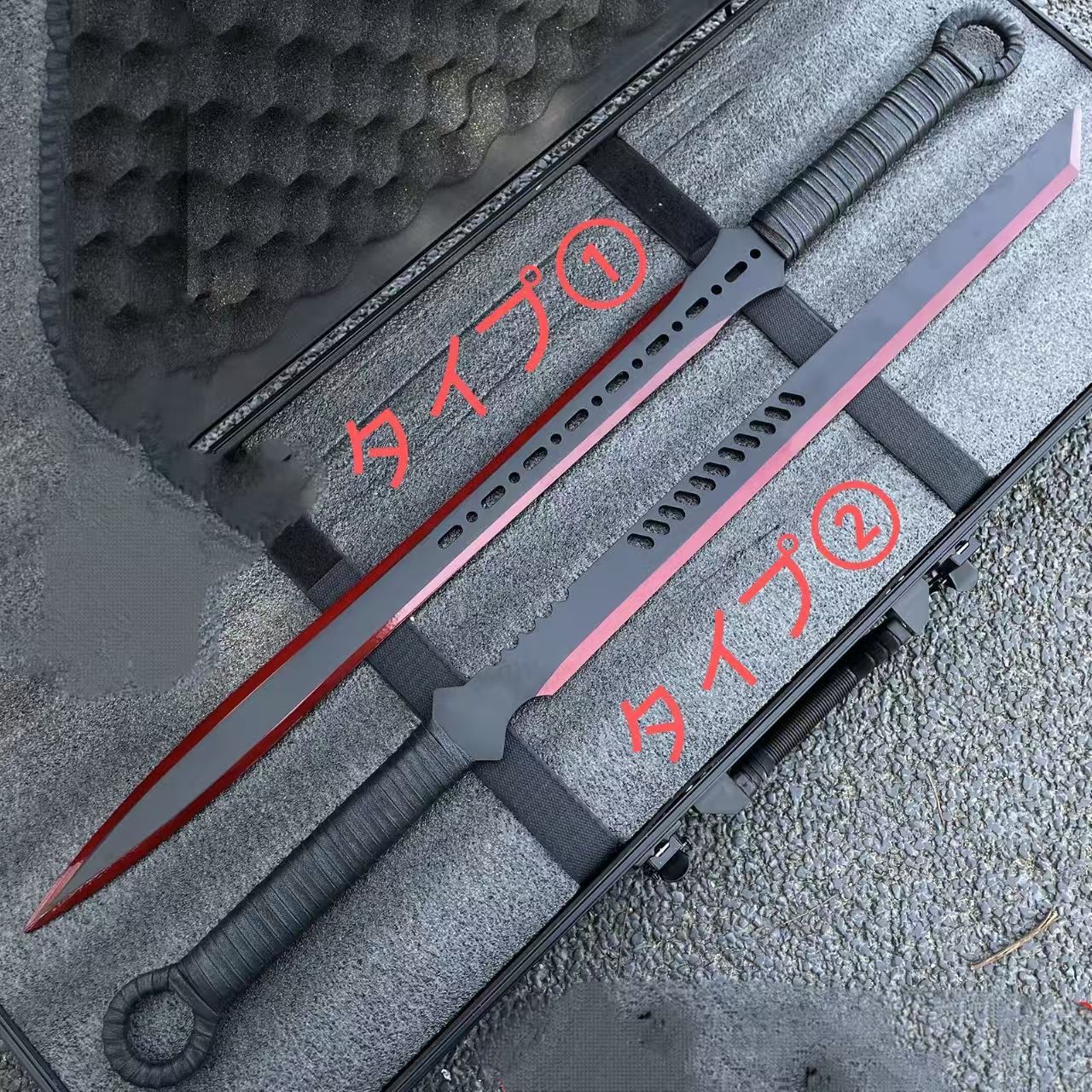 戦術タイプ 展示用 練習用模造刀モデル 全長74cm 高マンガン鋼製 ｜レッドゲル刃部デザイン美術刀 刀装具 模擬刀 日本刀 模造刀 鑑賞用 OSPLAY 装飾用” 非実戦