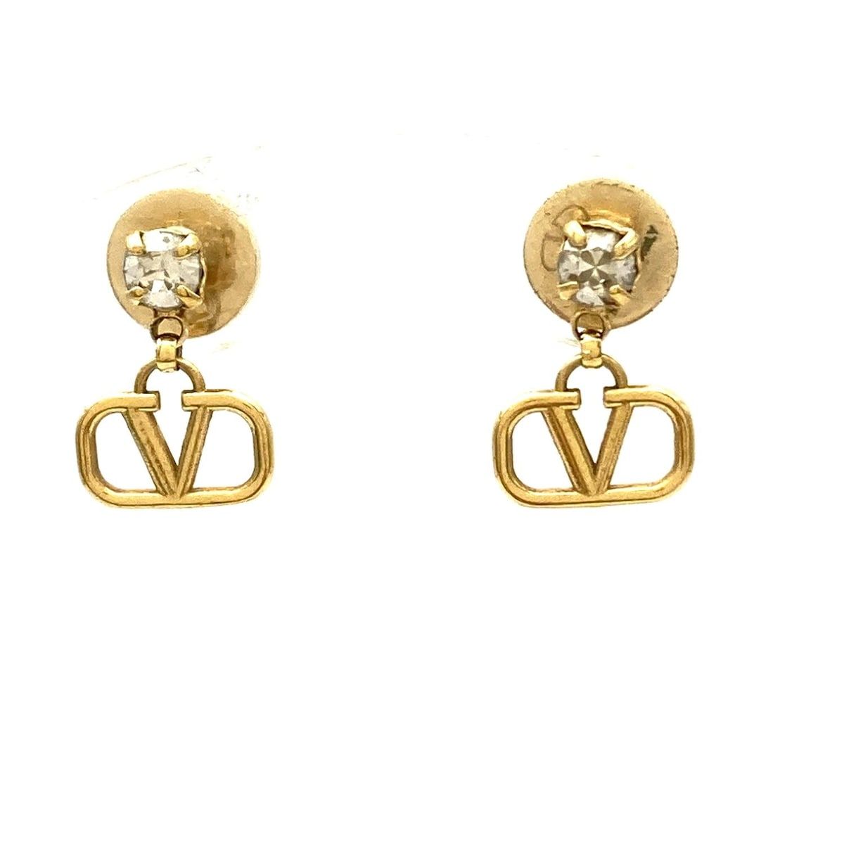 VALENTINOGARAVANI バレンチノガラバーニ ピアス ゴールド×クリア