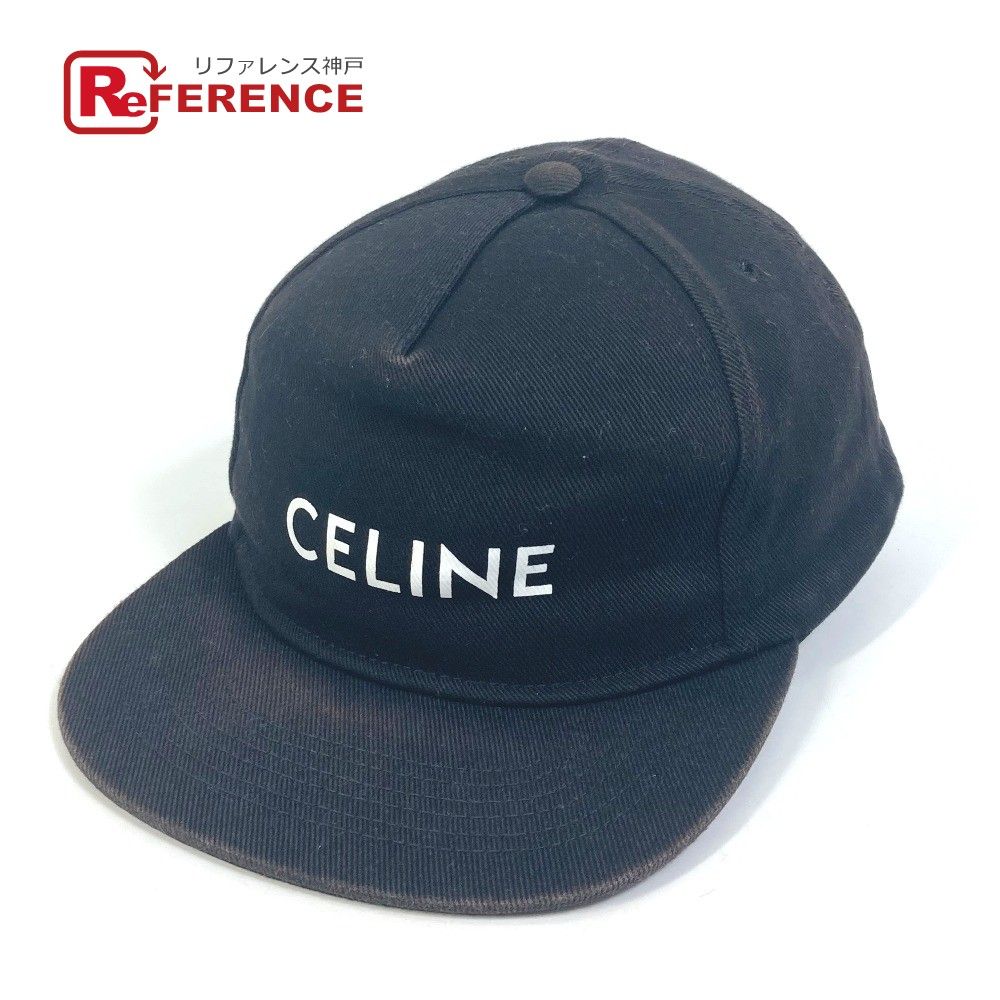 CELINE セリーヌ キャップ ハット コットン ブラック - メルカリ