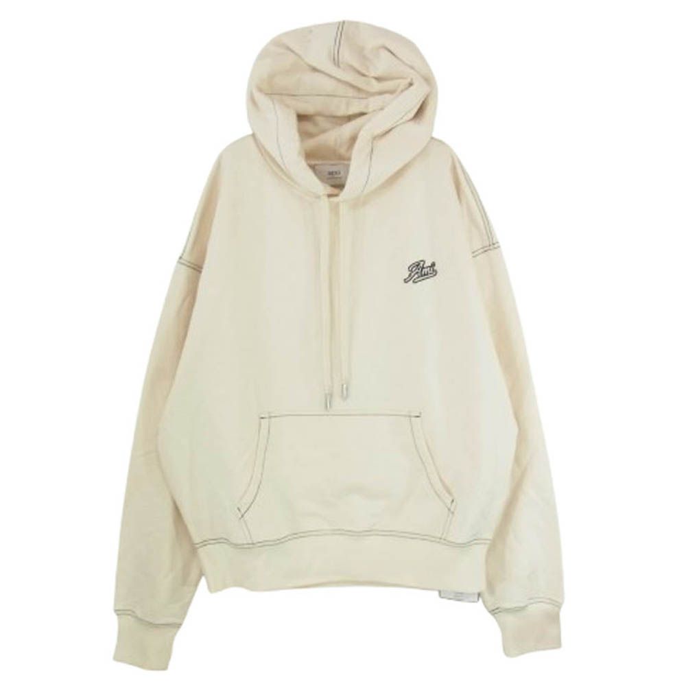AMI PARIS アミパリス HSW229 JE0098 OVERSIZED HOODIE オーバーサイズ フーディー プルオーバー パーカー オフホワイト系 XL【中古】 AMI PARIS アミパリス HSW229 JE0098 OVERSIZED HOODIE オーバーサイズ