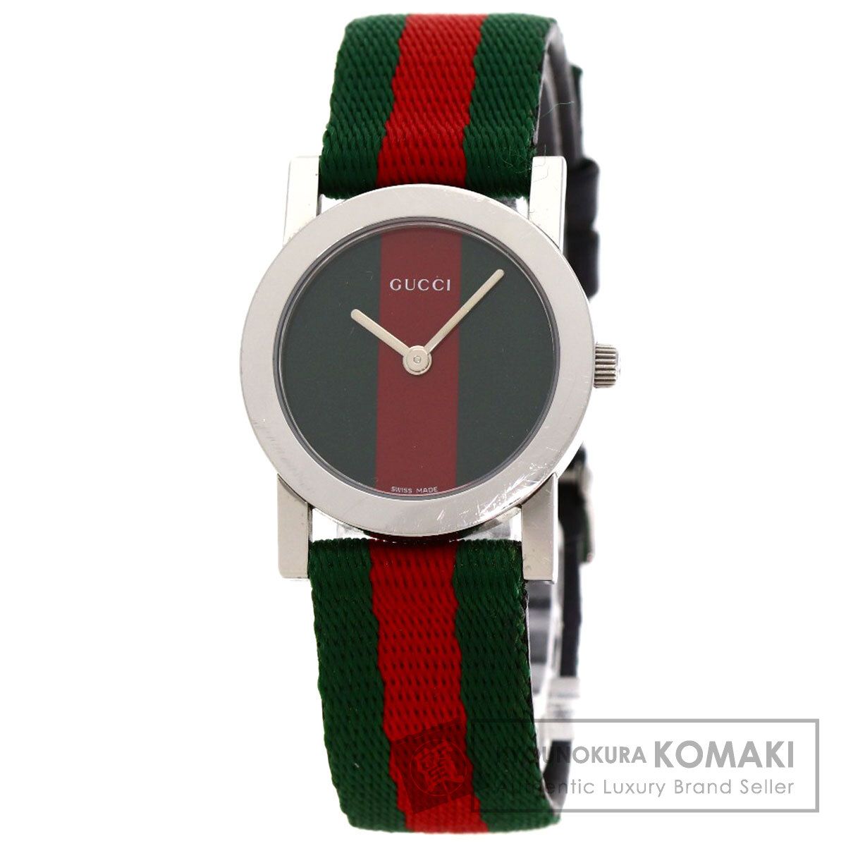 GUCCI グッチ 5200L.1 シェリーライン 腕時計 SS キャンバスx革 レディース
