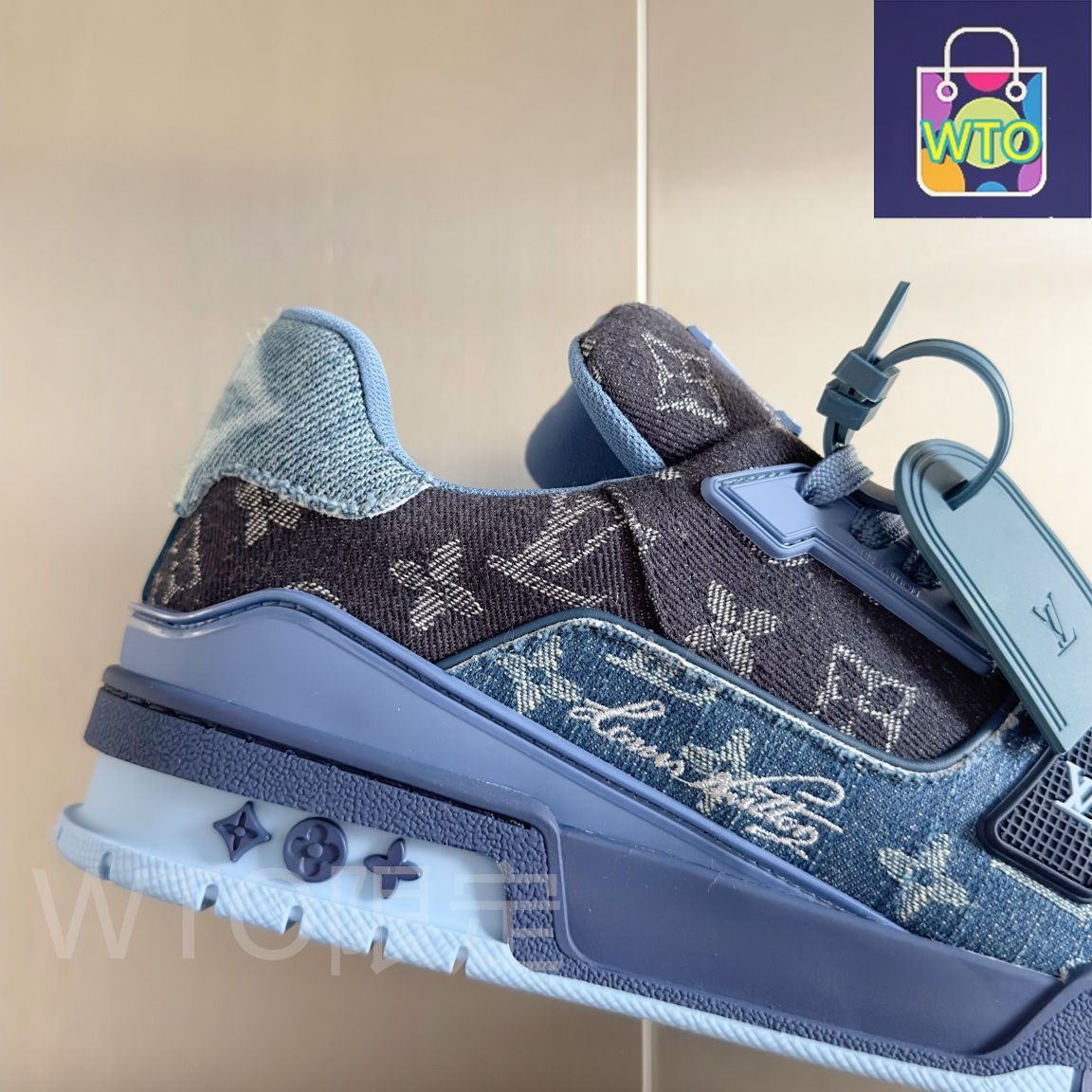  Louis Vuitton trainer レトロブルーのロートップファッショナブルなカジュアルシューズ｜WTO通販｜ -WTO輸入-ODT 21 スニーカー 靴