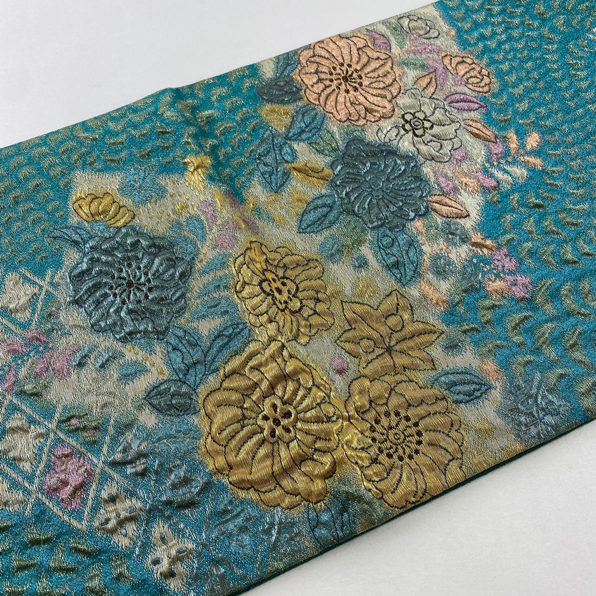 正絹　六通袋帯【辻ヶ花】No2811 平和屋着物◎六通柄袋帯 辻が花 金銀糸 正絹 逸品 BAAU2211yc