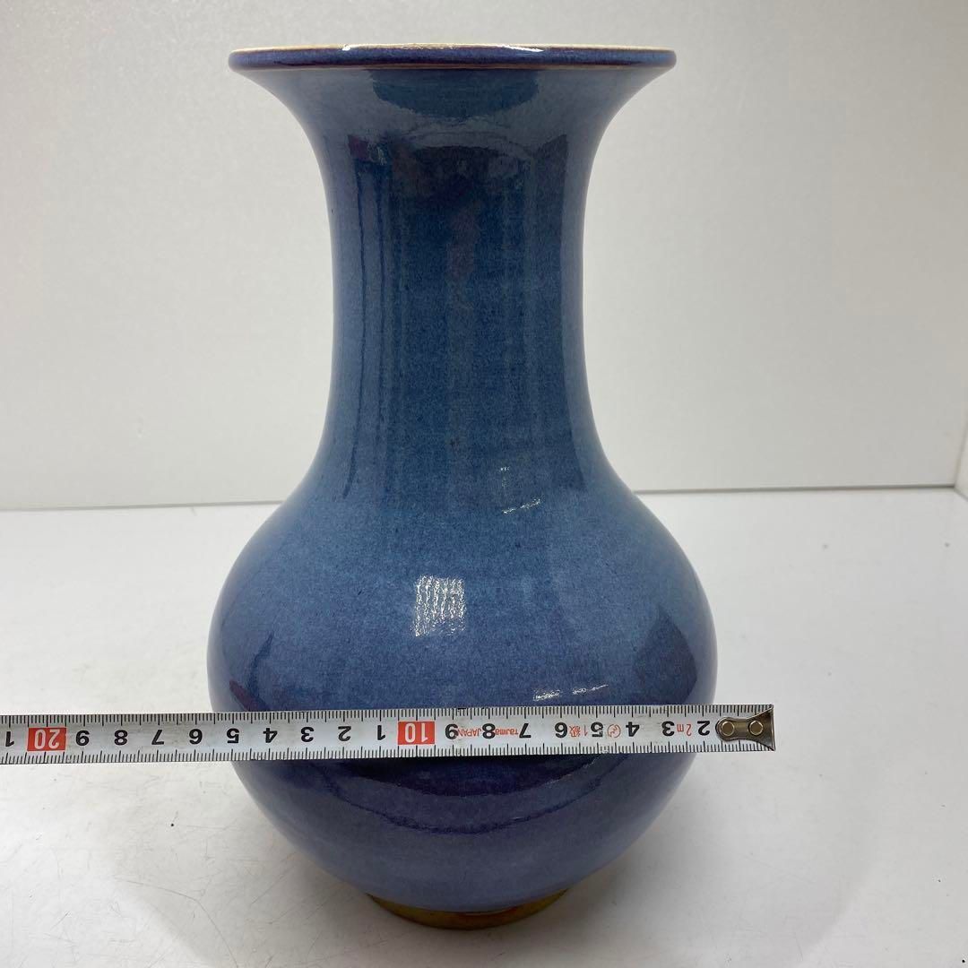 五代清水六兵衛　紫翠窯　花瓶　トコエ　高さ29cm 東H5-0611② 五代清水六兵衛 紫翠窯 花瓶 トコエ 高さ29cm 東H5-0611②