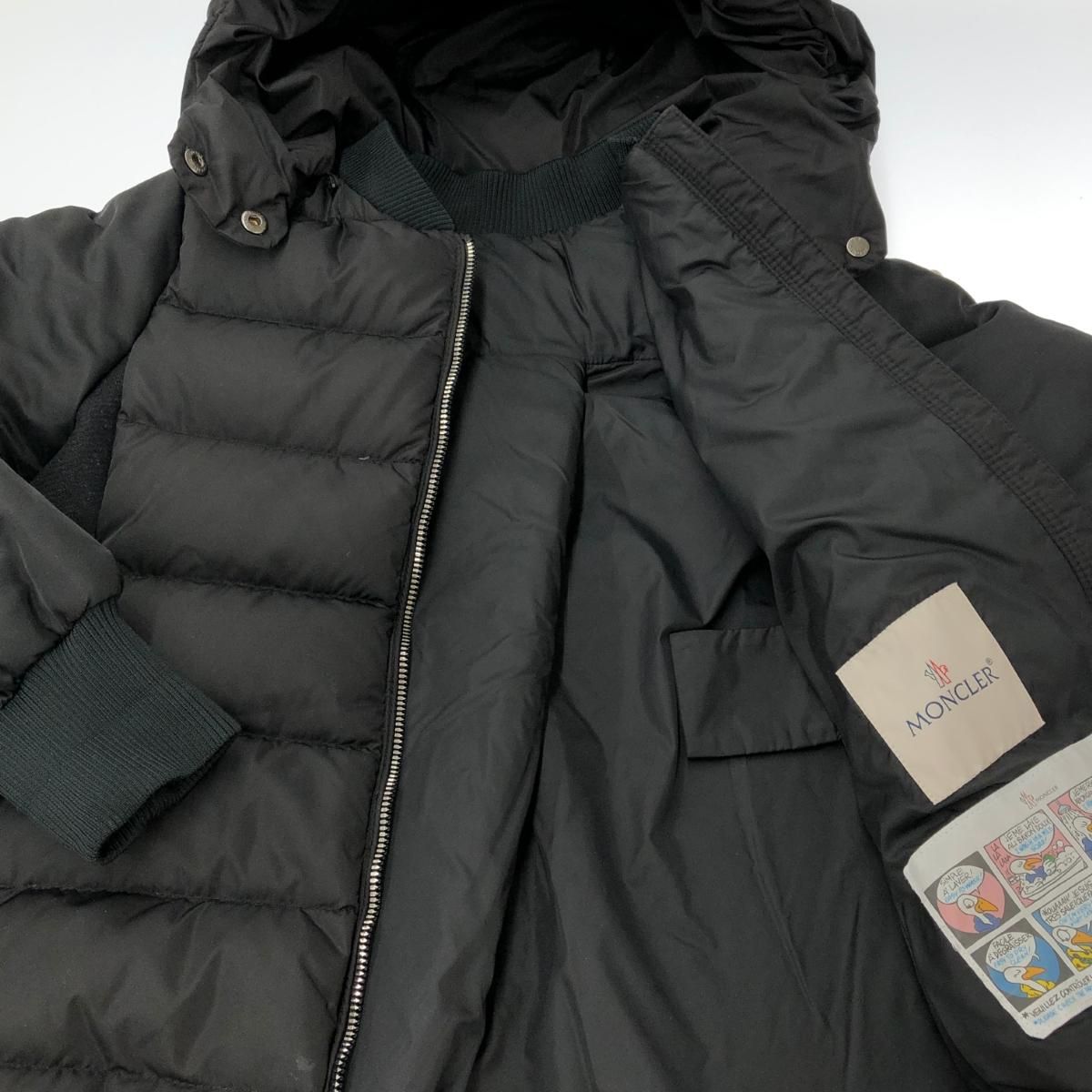 良好 MONCLER モンクレール ダウンコート キッズサイズ8A ブラック 