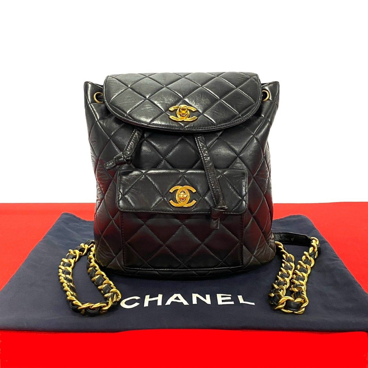 極美品□CHANEL シャネル ココマーク マトラッセ トートバッグ 
