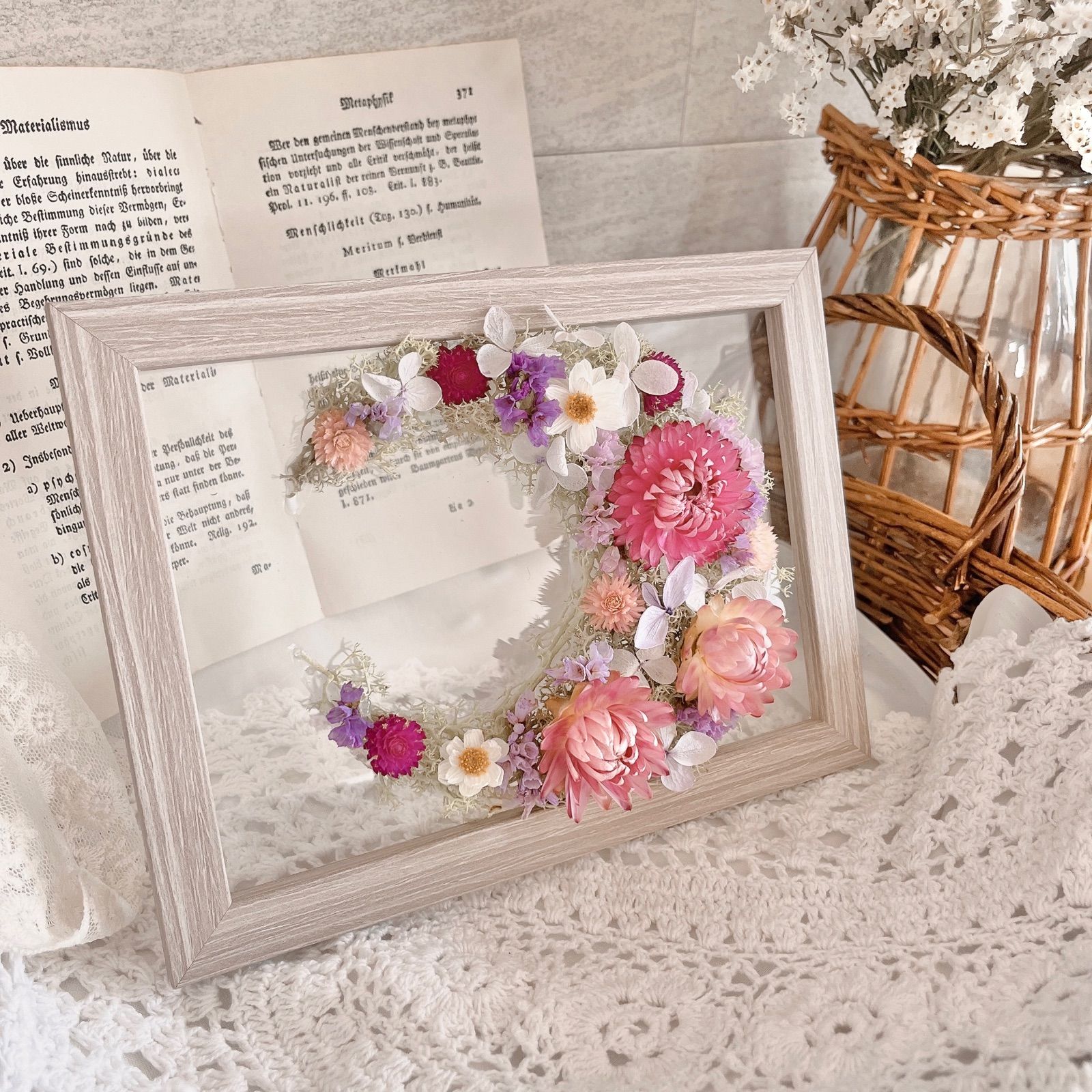 専用＊ドライフラワー ウェルカムフレーム(ハナカンザシ) 専用＊ドライ