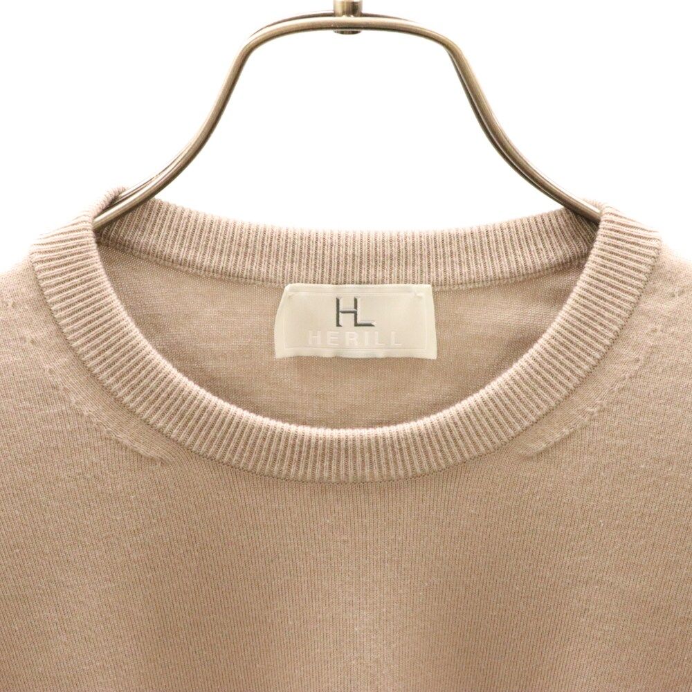 HERILL (ヘリル) COTTON CREWNECK SHORTSLEEVE SWEATER コットン