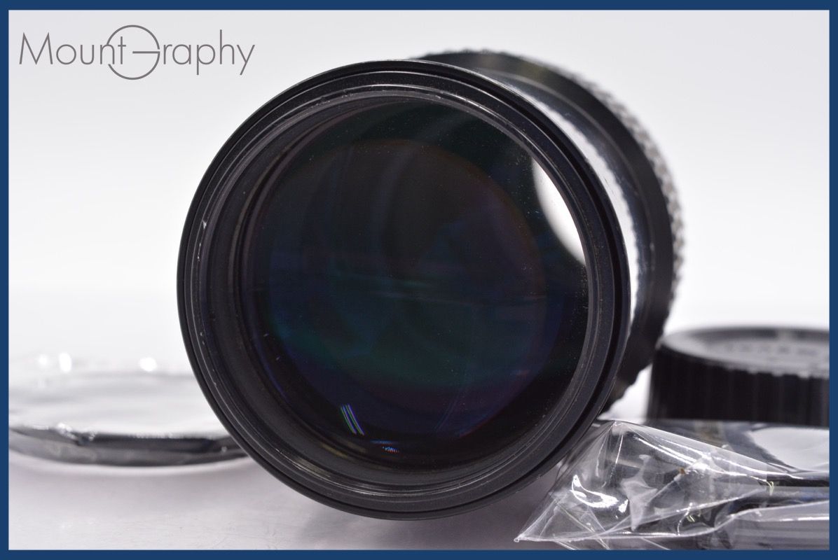 上 ニコン Nikon NIKKOR 200mm F4 Ai 前後キャップ-レンズフィルター付 完動 同梱可 mj5088