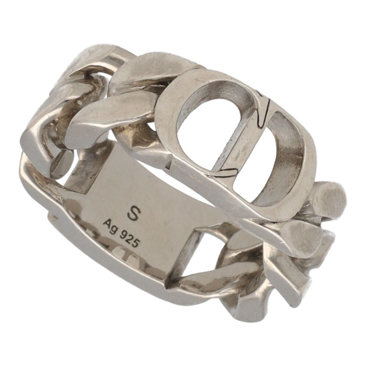 中古】 Dior ディオール CD ICON チェーンリンク リング 