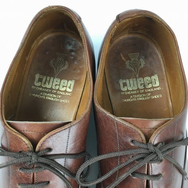 試着交換OK！80s-90s?ビンテージ/ TWEEDモデル CHEANEY チーニー ストレートチップ ビジネスシューズ〈ブラウン/茶/BROWN〉 size7.5 26.0 /菅NO.WZG-133 #BUZZBERG - メルカリ