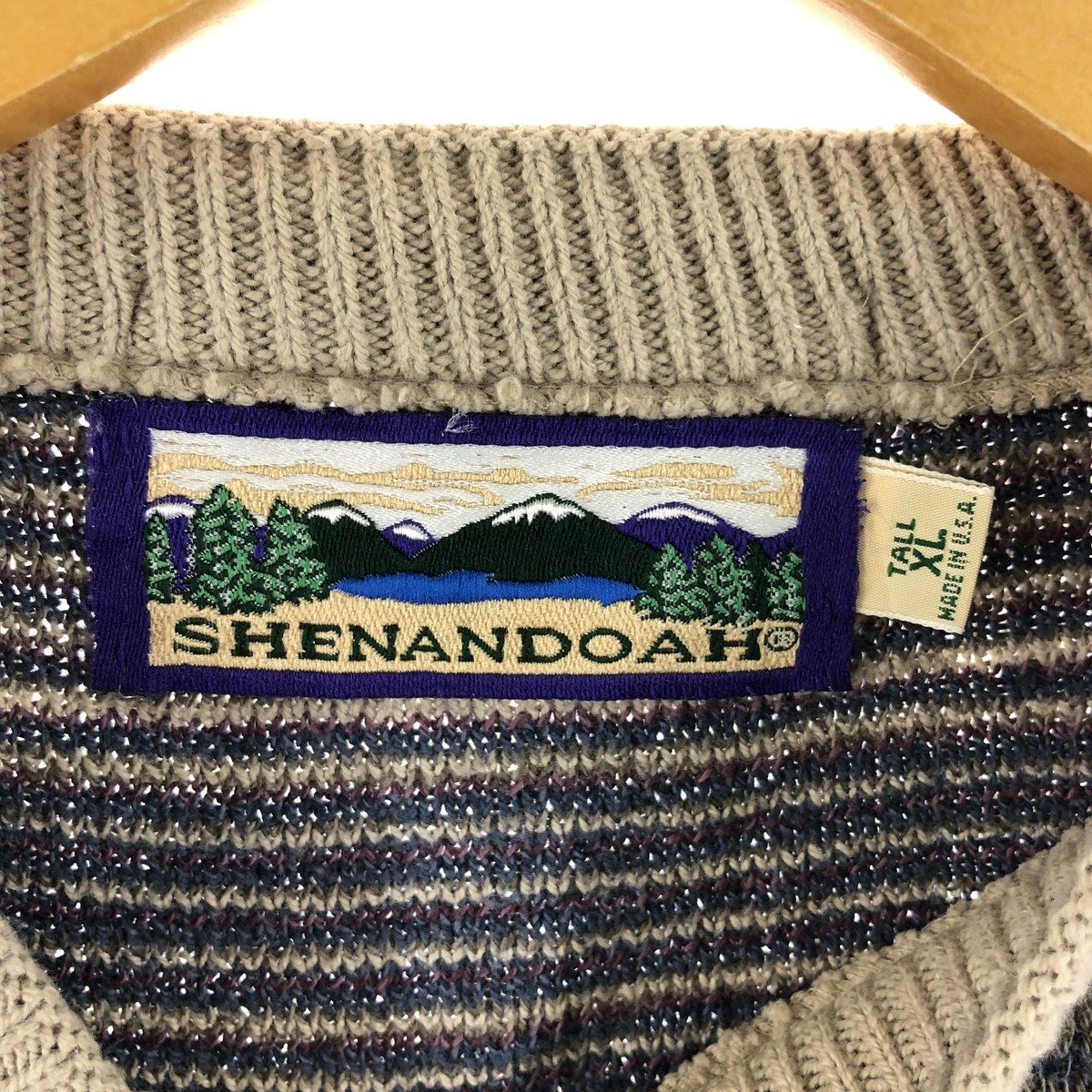 SHENANDOAH 総柄 ニットセーター USA製 メンズL /eaa349681