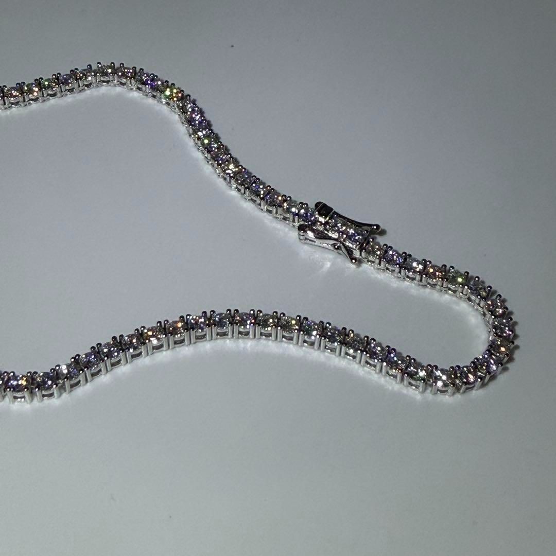 モアサナイト テニスネックレス 3mm 40cm シルバー925 - メルカリ