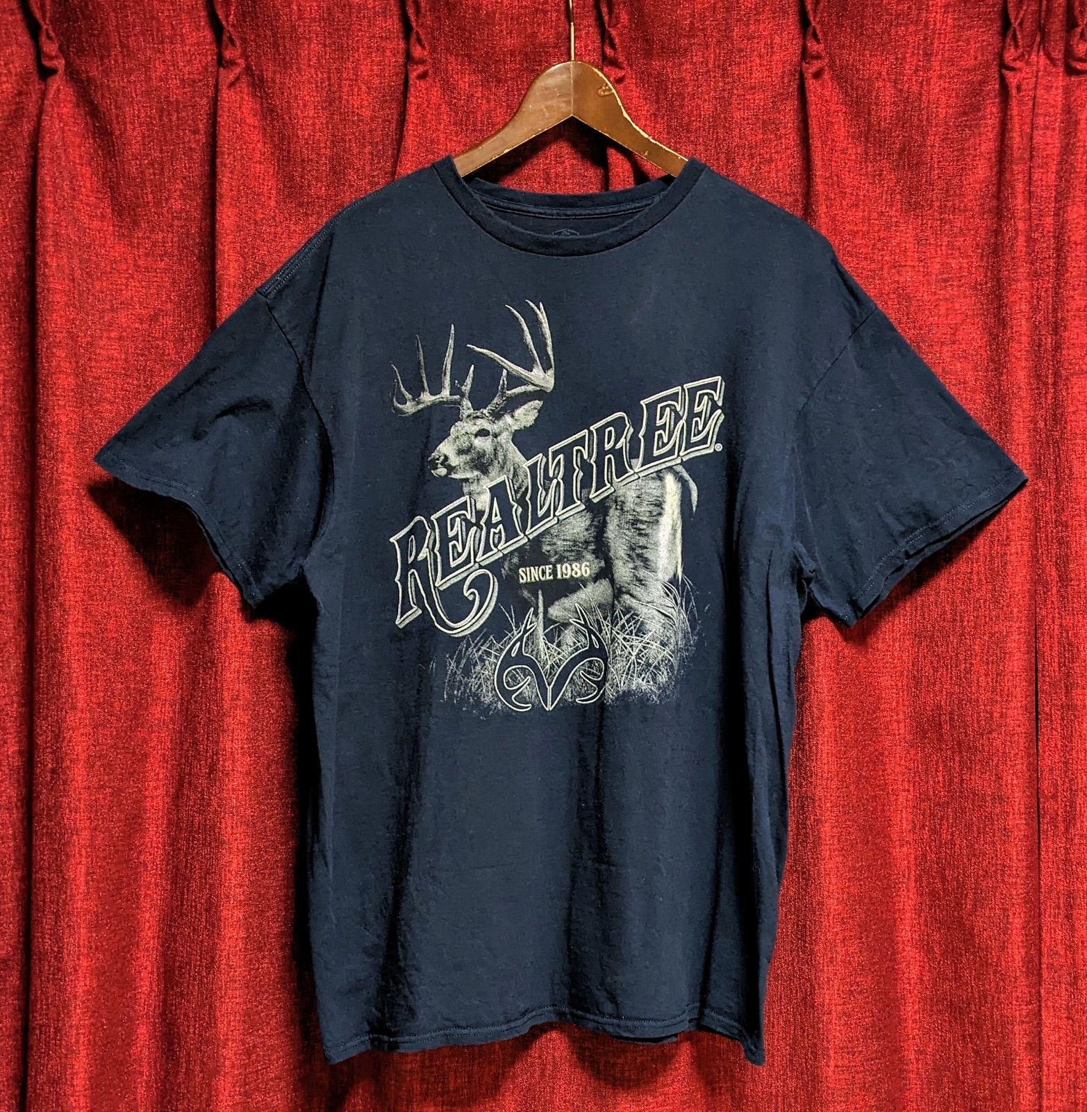 USA輸入 US古着 PARAMOUNT OUTDOORS Tシャツ XL 濃紺 ネイビー 大きい 