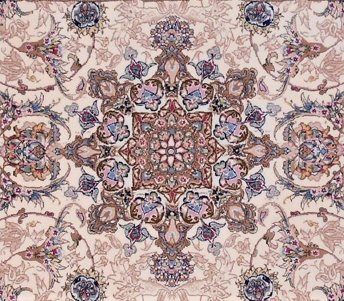 170万ノット！輝く、多色織絨毯！本場イラン産70×120cm‐201031-