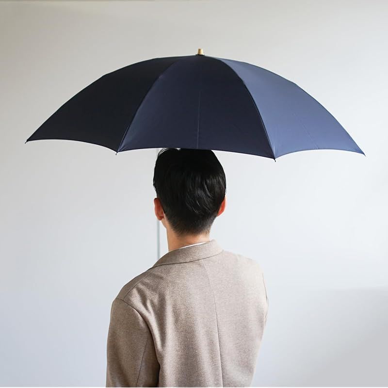 ミラトーレ 55 8本骨 畳まずに持てる折り畳み傘 メンズ レディース 超撥水生地 コンパクト 軽い 長傘にもなる 2段折りたたみ傘 傘専門店 小宮商店 折55×8本 ネイビー