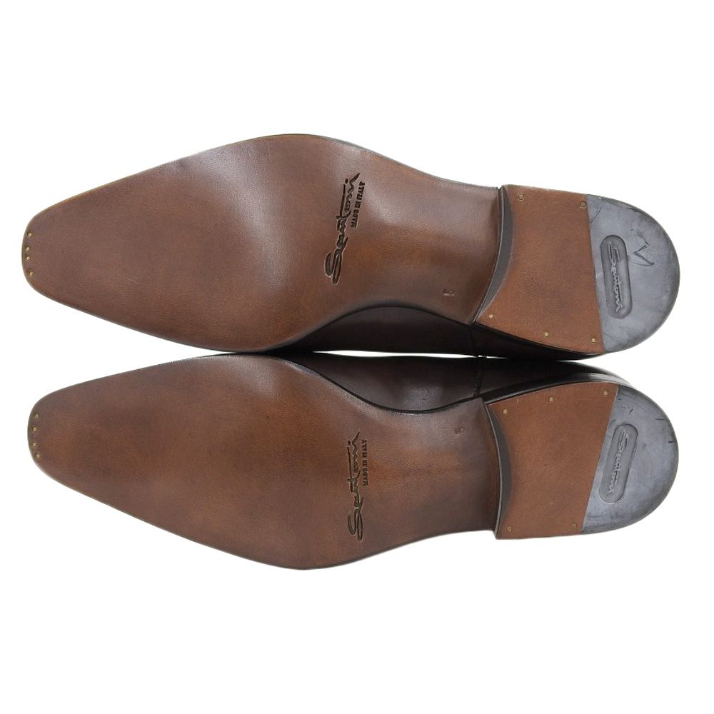 未使用 SANTONI サントーニ レザー サイドゴア チェルシーブーツ