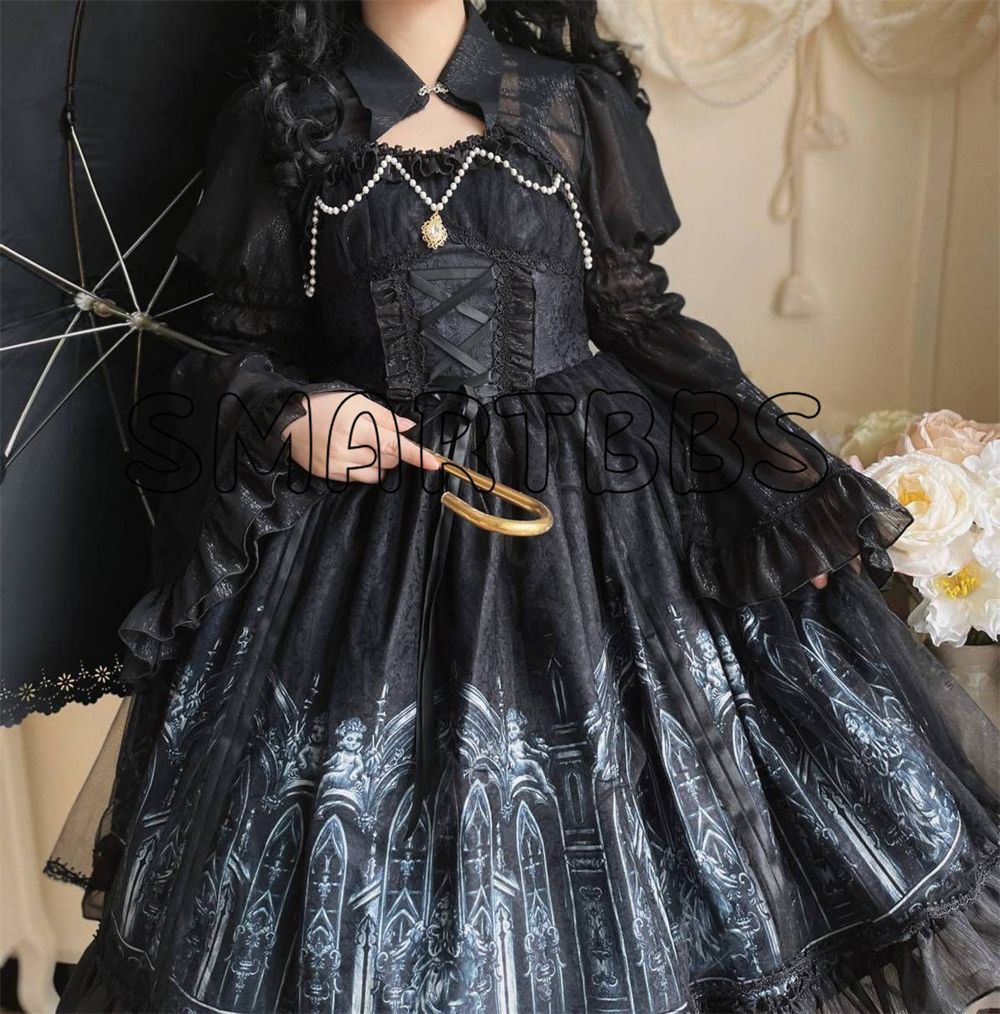 新作 オリジナルデザイン 暗黒ゴシック風 Lolitaワンピース jsk ドレス 新作 オリジナルデザイン 暗黒ゴシック風 Lolitaワンピース jsk