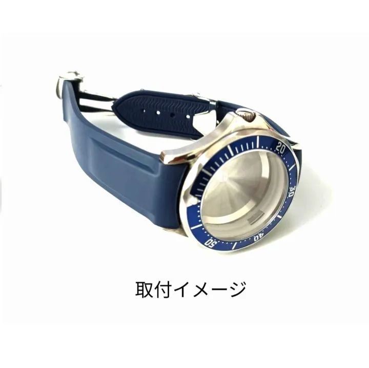 20mm シリコン ラバーベルト ネイビーブルー 【対応】 オメガ