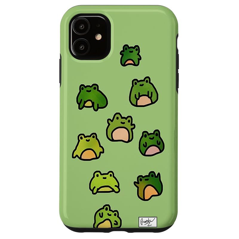 新品　iPhone 11 カエルの落書き スマホケース
