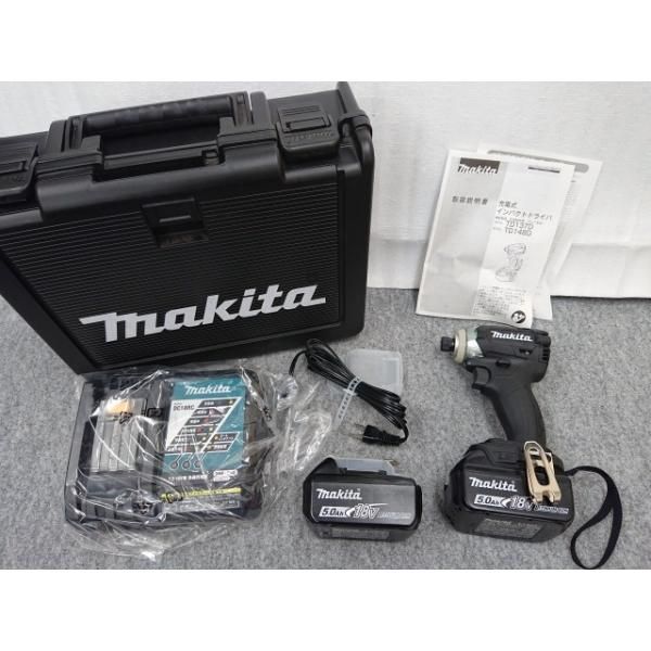 ♥品 マキタ 充電式インパクトドライバ TD148DRTXB 黒 18V 5.0Ah バッテリ2個 充電器 ケース付