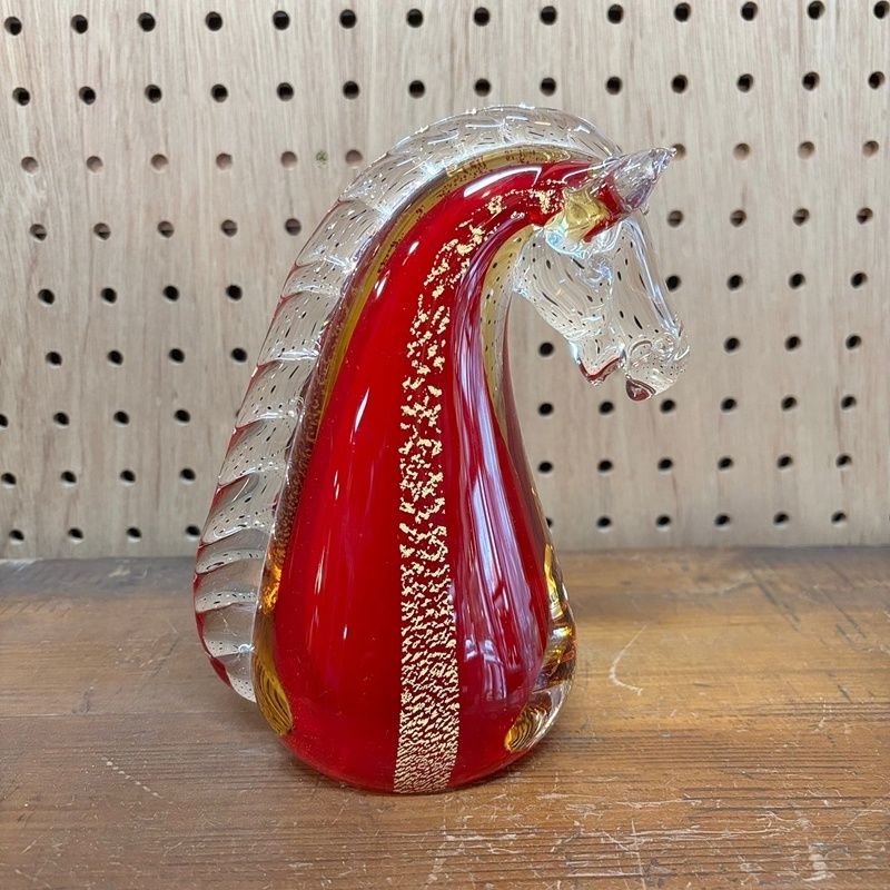 マルティグラス 馬 高さ約19cm レトロ MultiGlass ガラス 置物 ガラス マルティグラス 馬 高さ約19cm レトロ MultiGlass ガラス 置物 ガラス