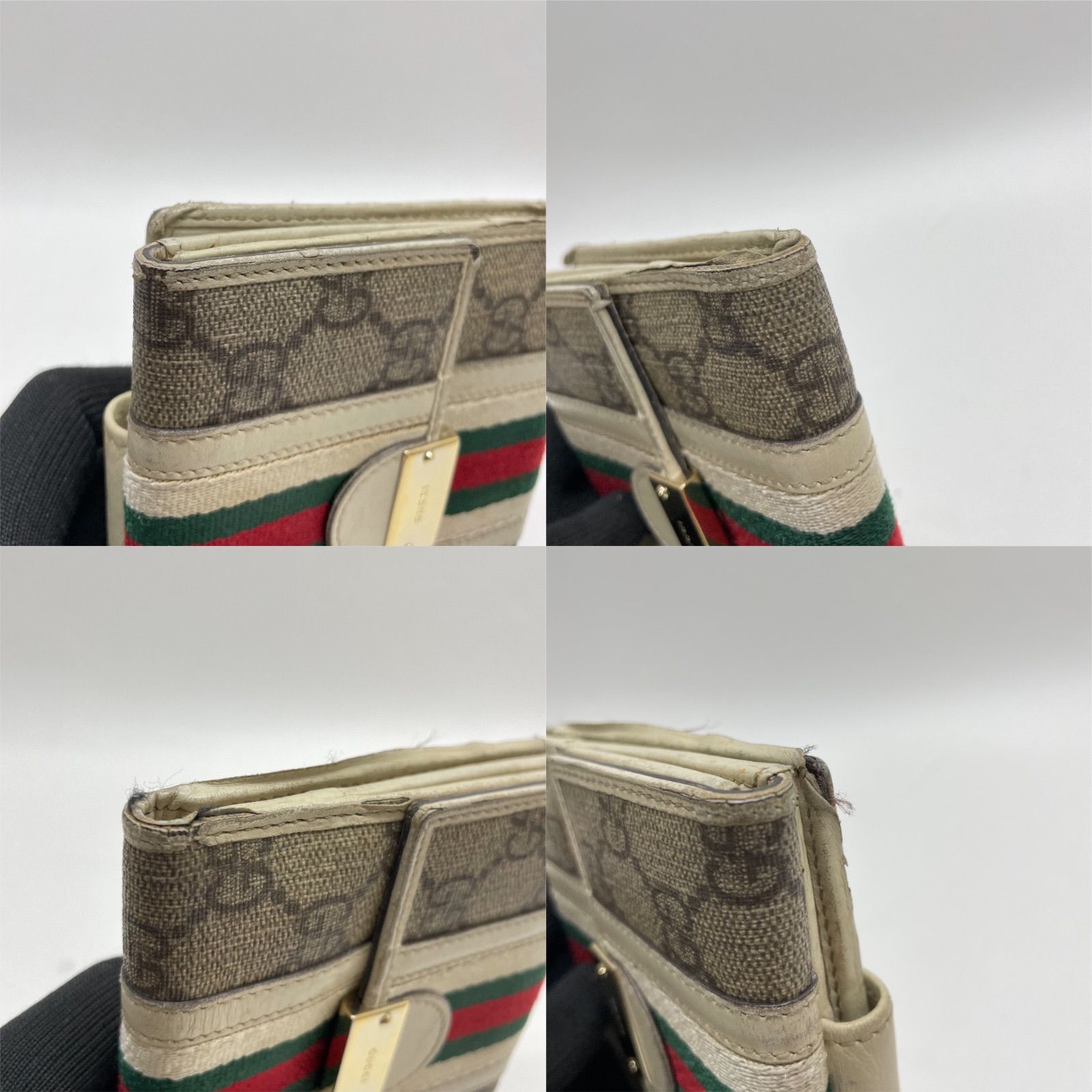 GUCCI グッチ 長財布 二つ折り GGスプリーム シェリー ベージュ GUCCI 二つ折り 長財布 ダブルG GGスプリーム コンチネンタル