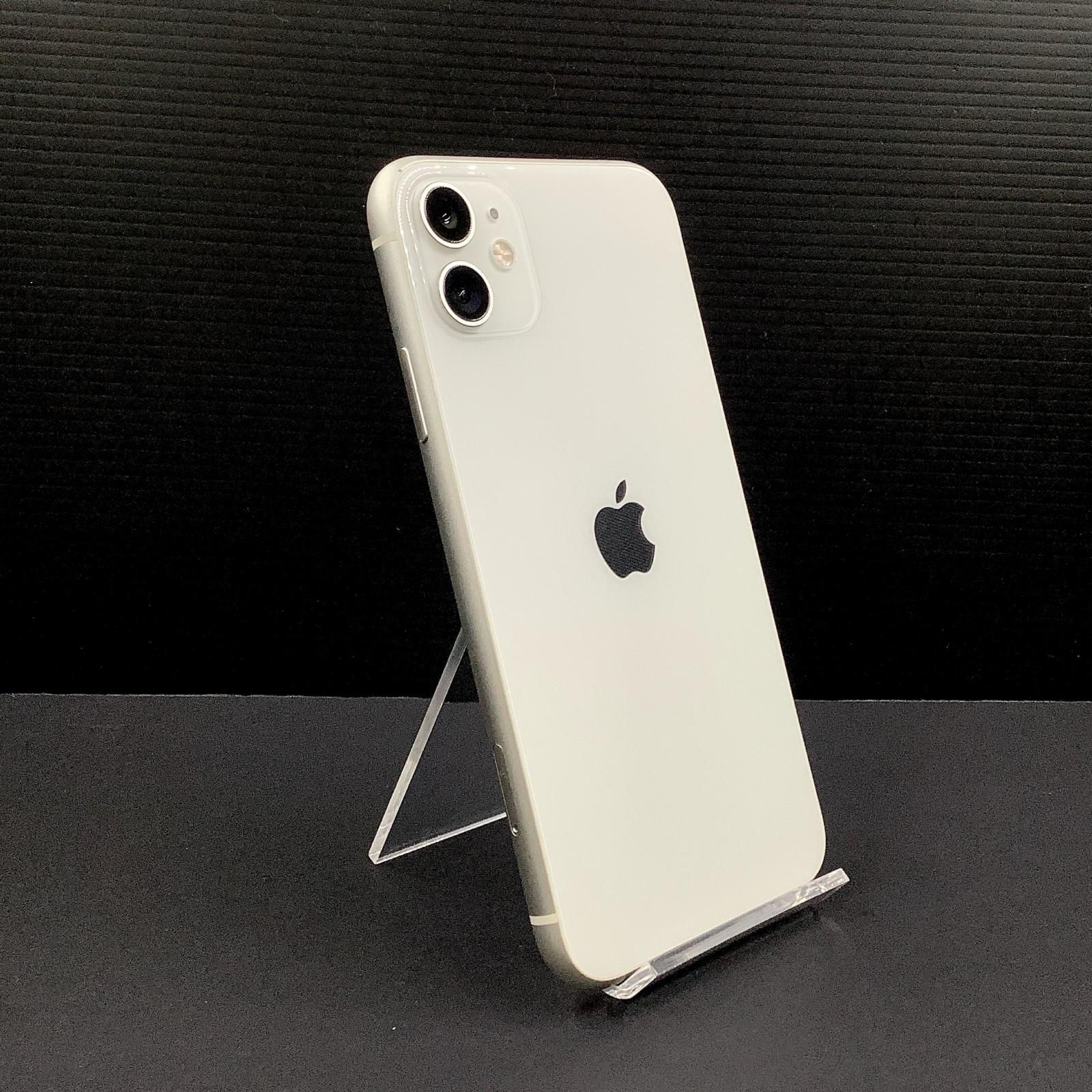 【全額返金保証】【最速発送】Apple iPhone 11 64GB ホワイト au 美品 動作確認済 84% 白ロム