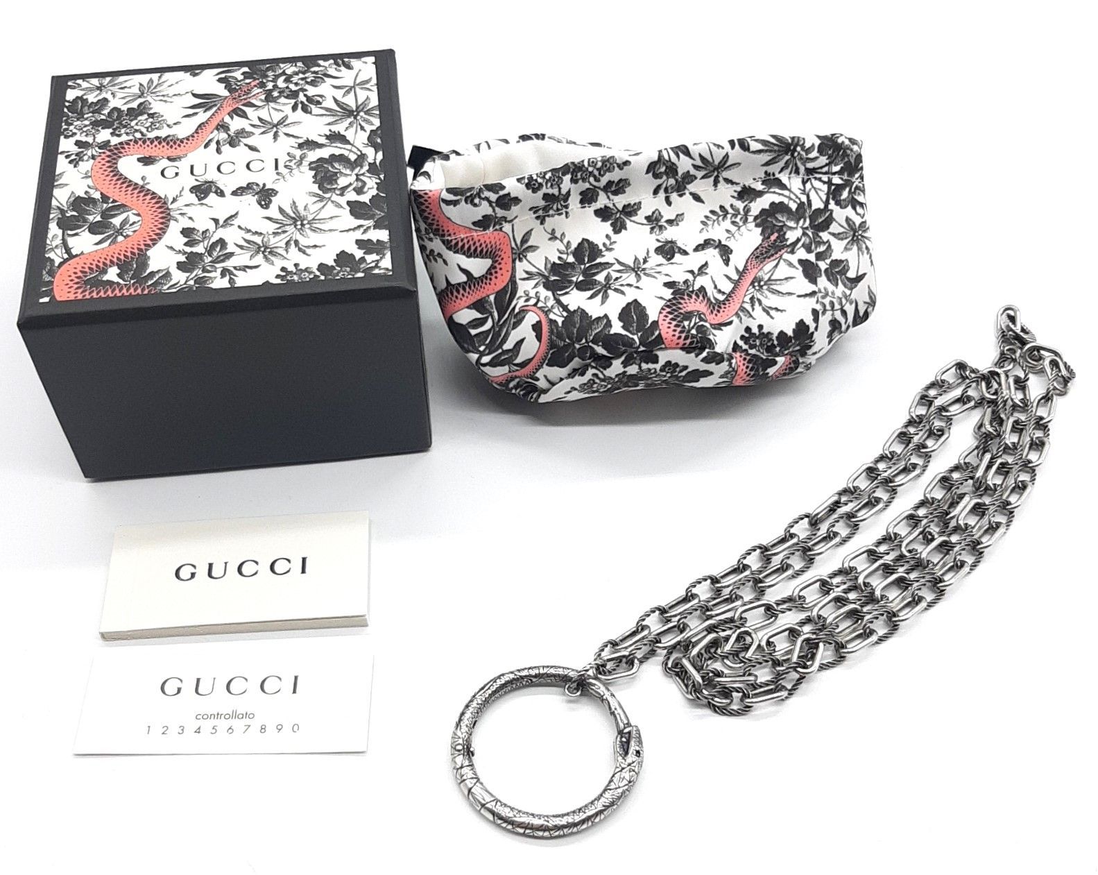 グッチ Gucci ウロボロスネックレス スターリングシルバー AG925 付属 
