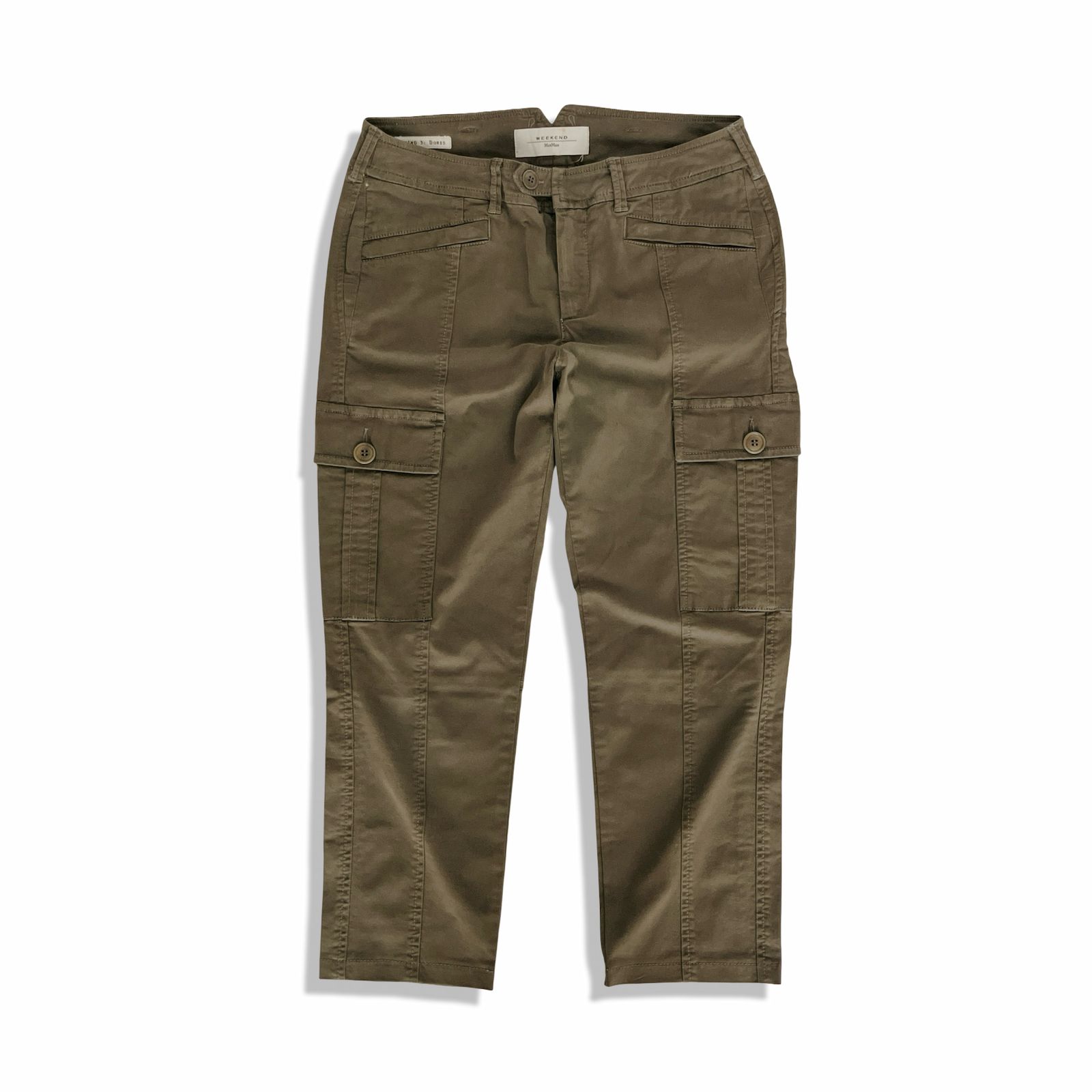 MAXMARA WEEKEND マックスマーラ ウイークエンド CHINO 3 DORIS コットン カーゴパンツ チノパンツ カーキ size 38 レディース