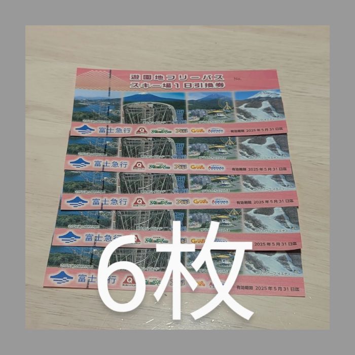 匿名発送 富士急ハイランド ゆうえんち ぐりんぱ さがみ湖ＭＯＲＩＭＯＲＩ パスポート引換券 6枚 6名様 最大46 800円相当 写真チケットを送付 ２０２５年５月３１日迄