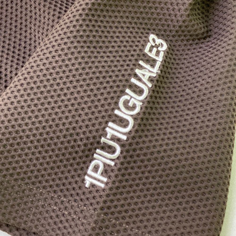 半袖モックネックTシャツ ベージュ系