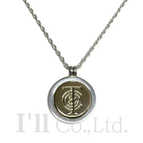 Tiffany-Co. ティファニー T＆C コイン ネックレス 18KT SV925 ブランドジュエリー ペンダント チャーム ロゴ 750YG K18YG イエローゴールド 18金 シルバー925 スターリングシルバー 74606