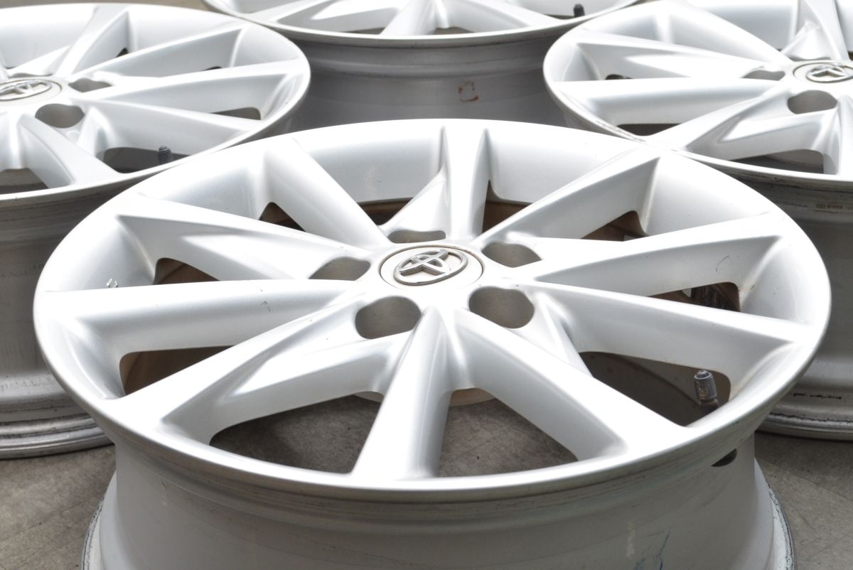 スタッドレス用等に トヨタ プリウスα 純正 17in 7J 45 PCD114.3 4本 クラウン マークX カムリ ノア ヴォクシー ヤリスクロス 流用