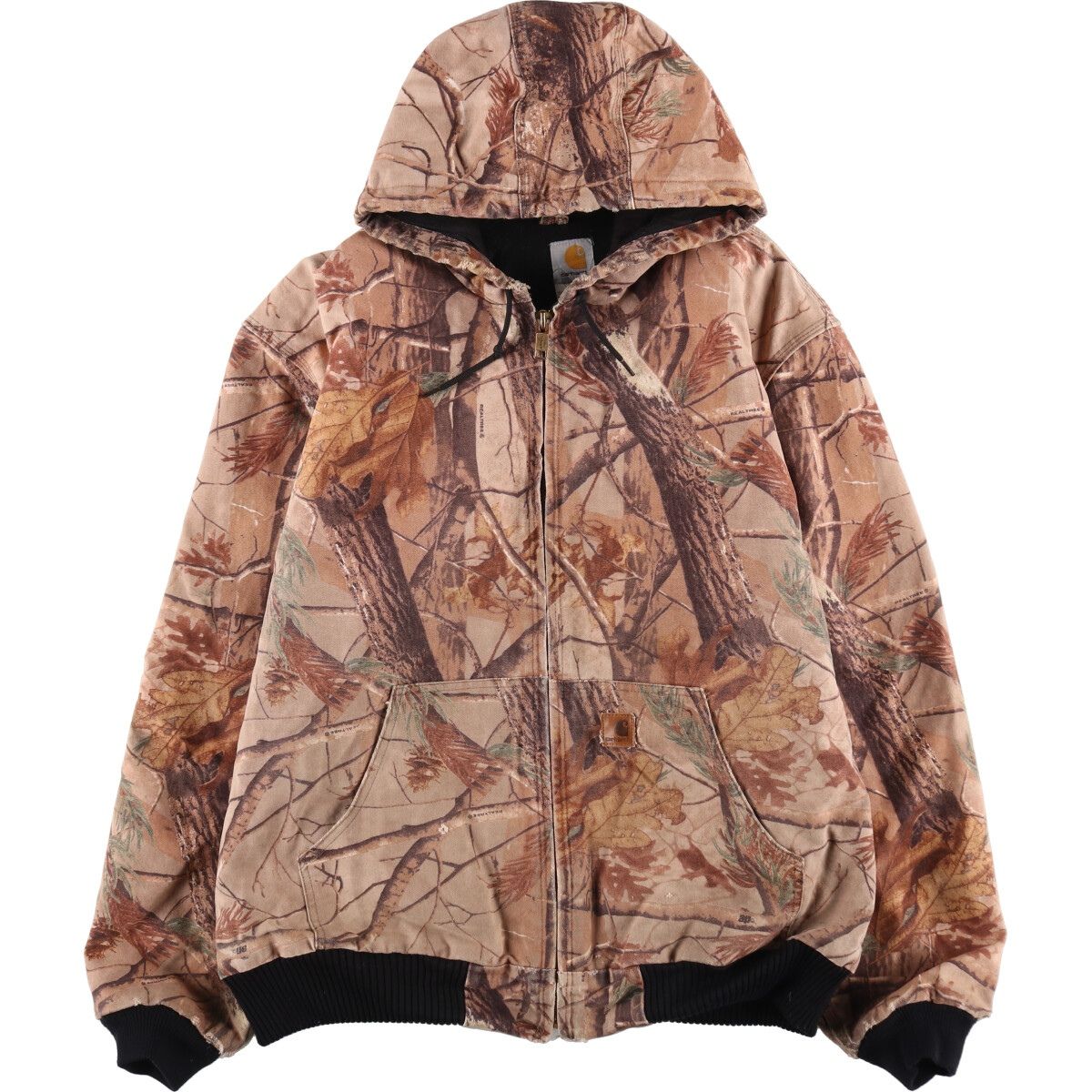 古着 カーハート Carhartt アクティブジャケット 迷彩柄 リアルツリー