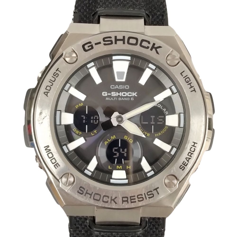 CASIO カシオ G-SHOCK GST-W130C ソーラー電波 稼働品 腕時計 シルバー 正規品 / C143