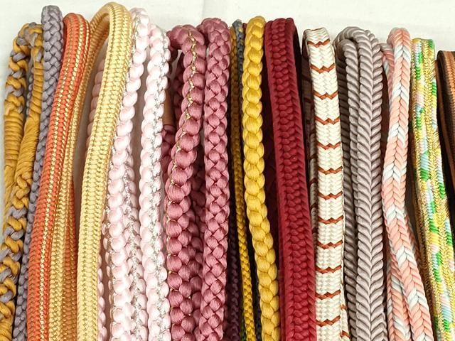 平和屋着物○和装小物 帯締め10本 佐賀錦 高麗組 手組紐 くみひも 金糸  