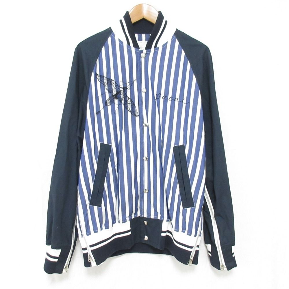 美品 sacai サカイ Dr.Woo ドクターウーコラボ バードデザイン シャツ