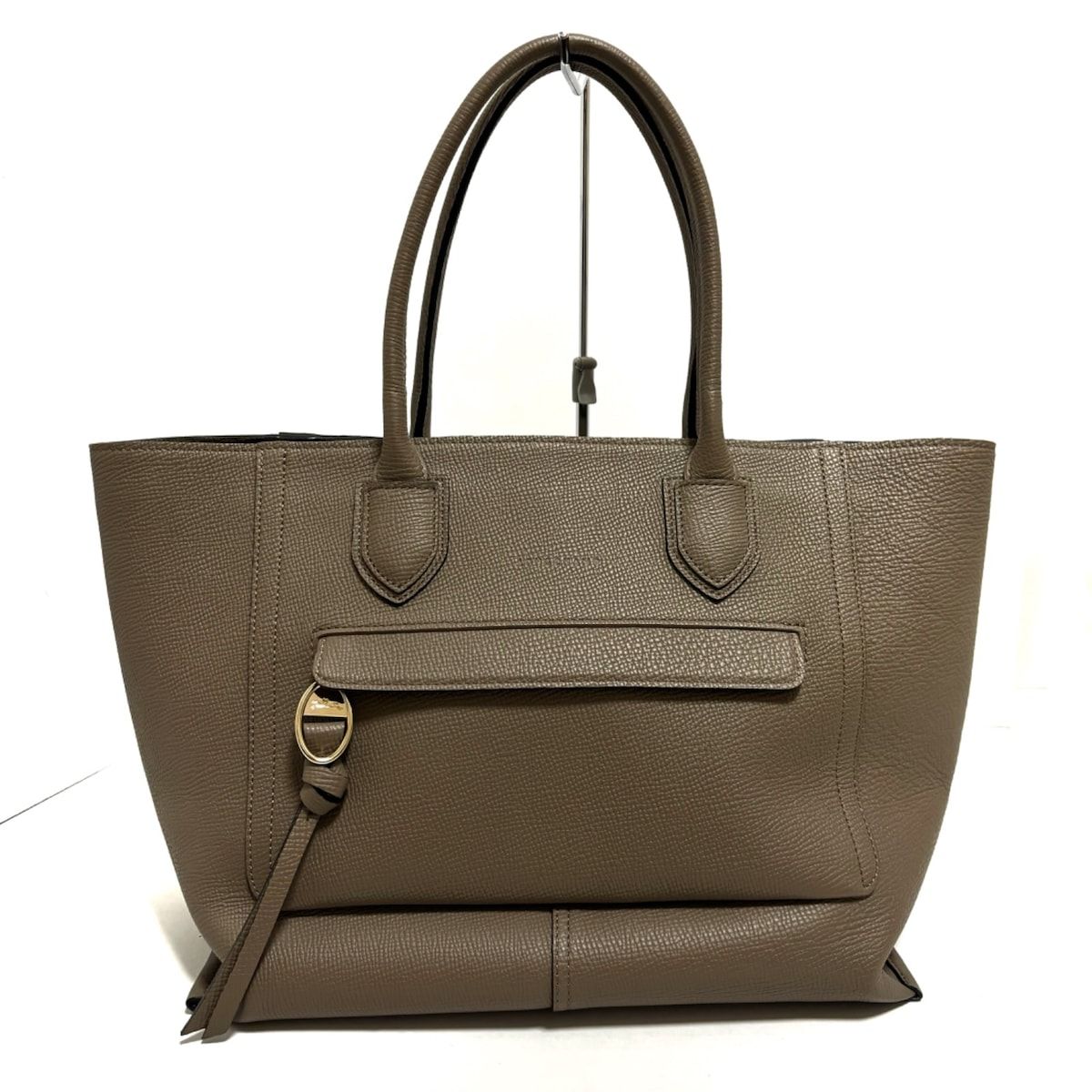 LONGCHAMP(ロンシャン) ハンドバッグ美品 メールボックス トップハンドルバッグ 10104HTA015 トープ レザー