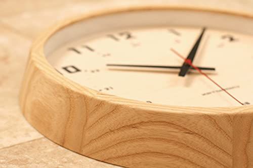 大特価】KATOMOKU muku round wall clock 8 ナチュラル 電波時計 連続