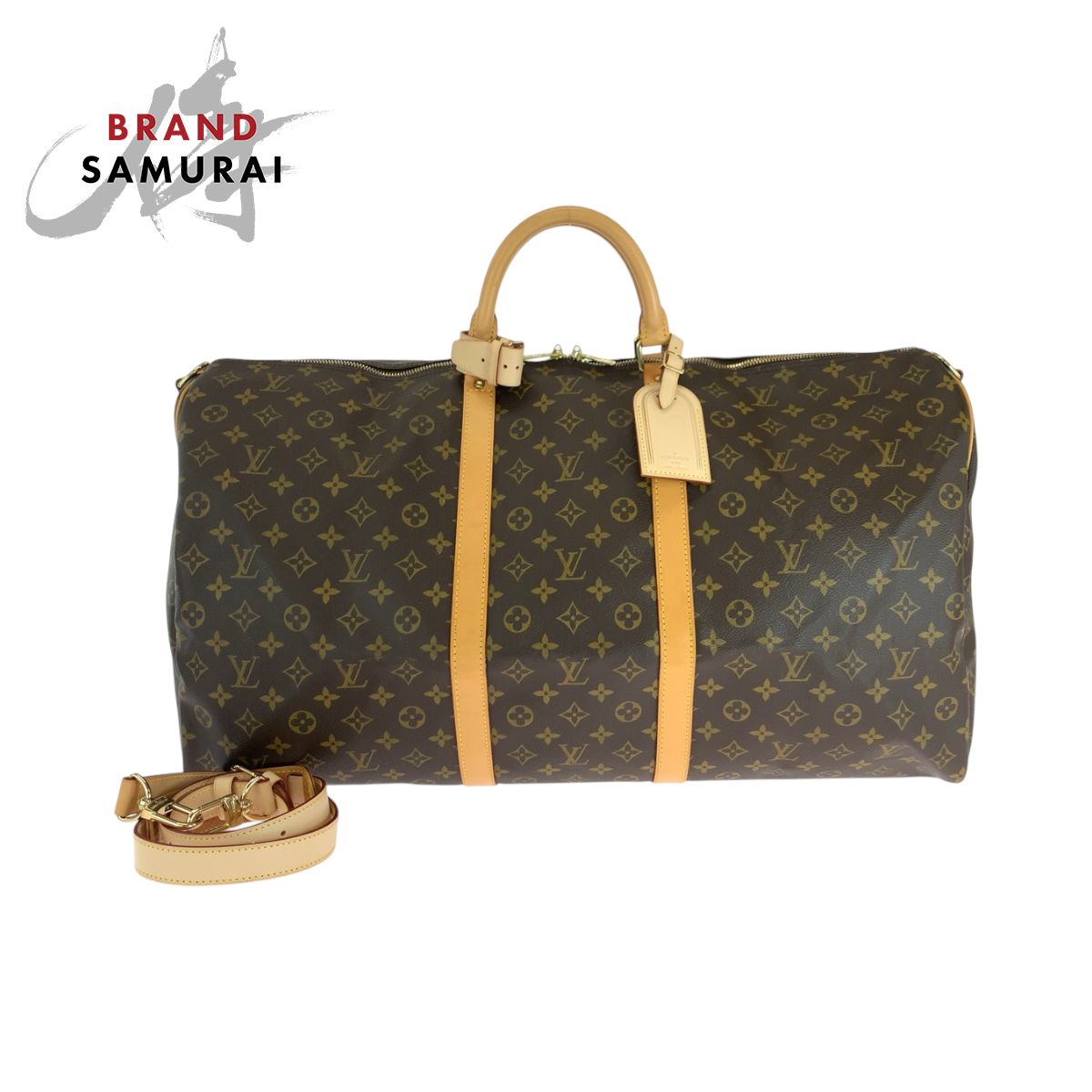 LOUIS VUITTON ルイヴィトン モノグラム キーポル60 バンドリエール 男女兼用 ブラウン PVC M41412 ボストンバッグ 2way 501702