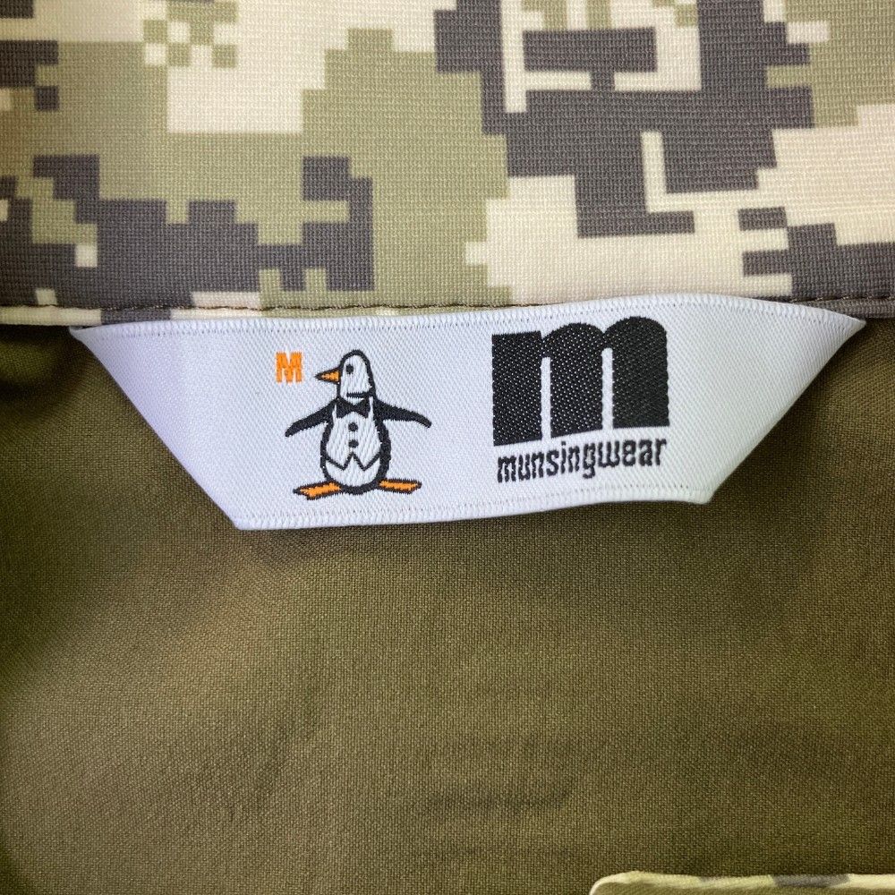 サイズ：M MUNSING WEAR マンシングウェア MEMQJK01 ジップジャケット カモフラ柄 カーキ系 [240101414968] ゴルフウェア メンズ ストスト サイズ：M MUNSING WEAR マンシングウェア MEMQJK01 ジップ