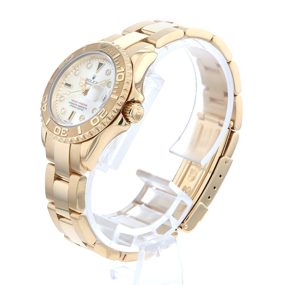 ロレックス ヨットマスター 8Pダイヤ 3Pサファイア 69628NGS ホワイト