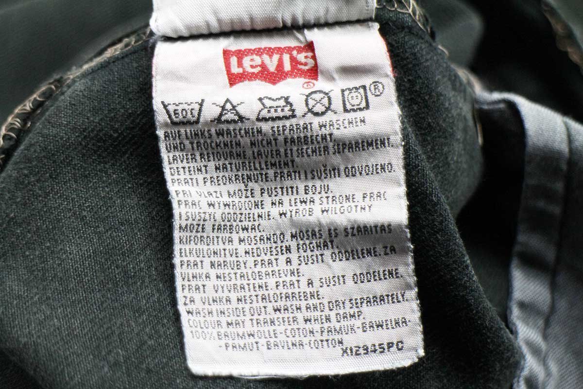 90s ベルギー製 Levi'sリーバイス 501 後染め ブラックデニムパンツ