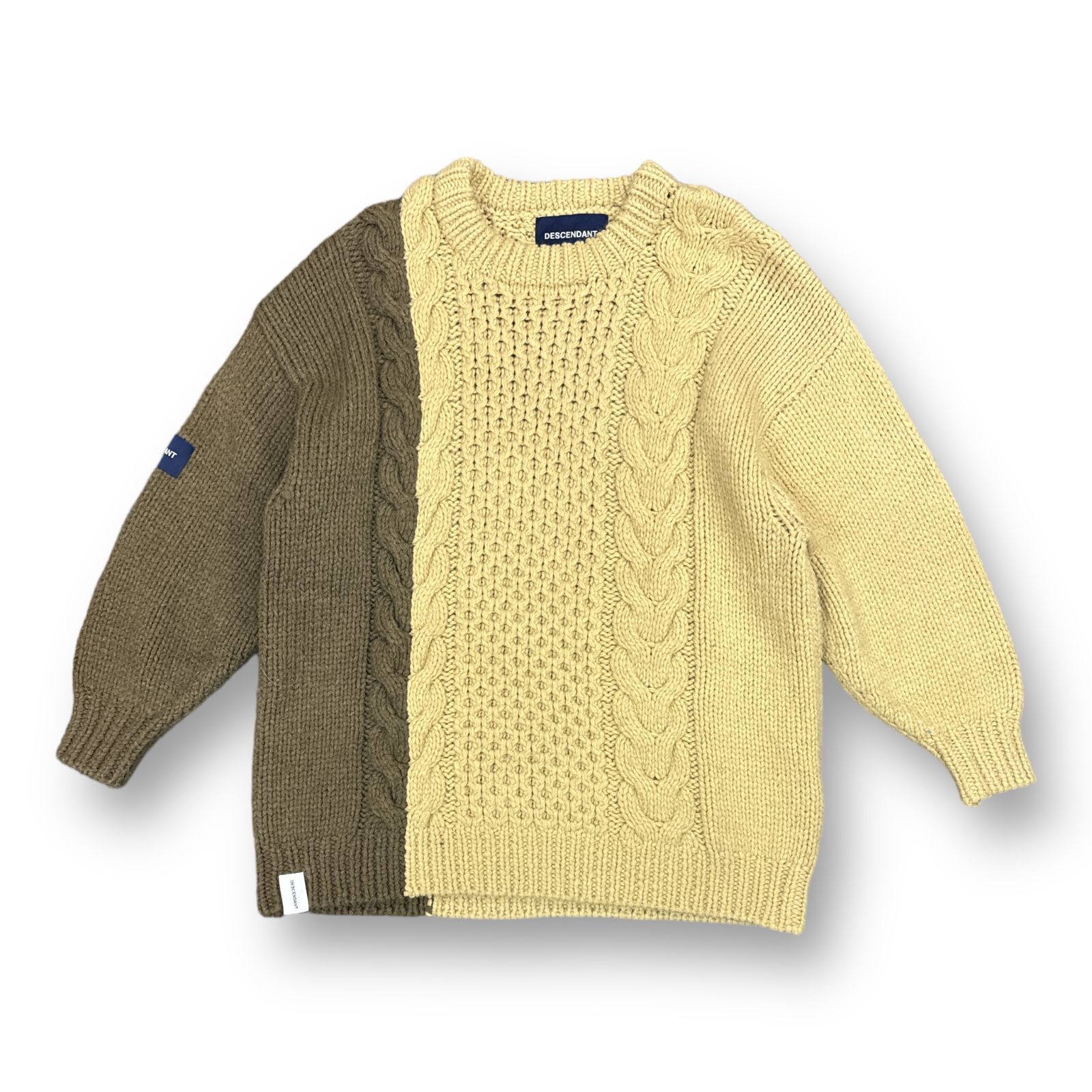 定価35200円 DESCENDANT 19AW ARAN WOOL KNIT アラン ウール