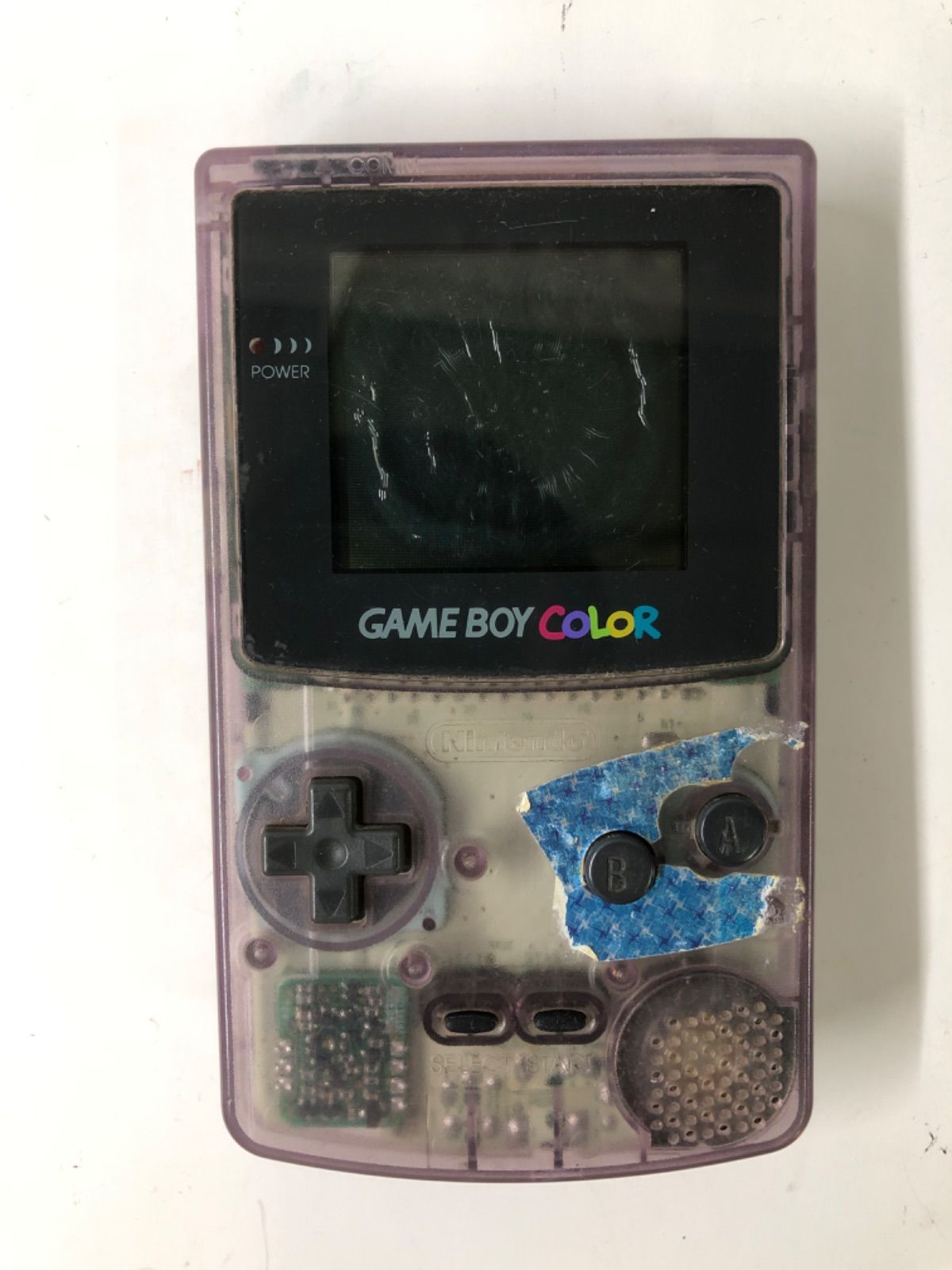 ゲームボーイカラー　クリアパープル　CGB-001 本体　ジャンク品